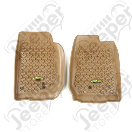 All Terrain Floor Liner, Front Pair, Tan; 07-18 Wrangler JK/JKU