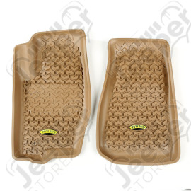 All Terrain Floor Liner, Front Pair, Tan; 05-10 Jeep WK/XK