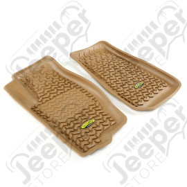 All Terrain Floor Liner, Front Pair, Tan; 05-10 Jeep WK/XK