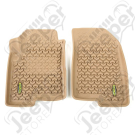 All Terrain Floor Liner, Front Pair, Tan; 07-17 Jeep MK/Dodge Caliber