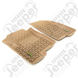 All Terrain Floor Liner, Front Pair, Tan; 07-17 Jeep MK/Dodge Caliber