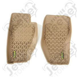 All Terrain Floor Liner, Front Pair, Tan; 08-12 Jeep Liberty KK