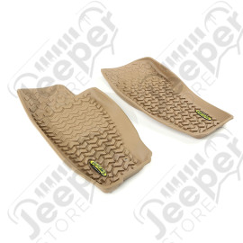 All Terrain Floor Liner, Front Pair, Tan; 08-12 Jeep Liberty KK