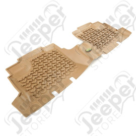 All Terrain Floor Liner, Rear, Tan; 07-18 Jeep Wrangler JKU