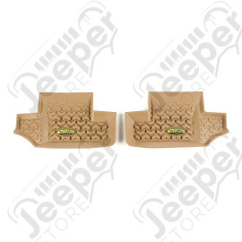 All Terrain Floor Liner, Rear Pair, Tan; 07-18 Jeep Wrangler JK