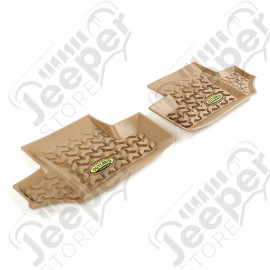 All Terrain Floor Liner, Rear Pair, Tan; 07-18 Jeep Wrangler JK