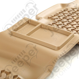All Terrain Floor Liner, Rear, Tan; 11-18 Jeep WK2/Dodge Durango