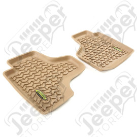All Terrain Floor Liner, Rear Pair, Tan; 08-12 Jeep Liberty KK