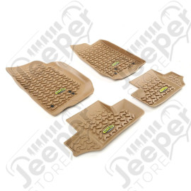 All Terrain Floor Liner Kit, Tan; 07-18 Jeep Wrangler JK, 2 Door