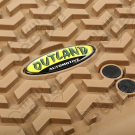 All Terrain Floor Liner Kit, Tan; 07-18 Jeep Wrangler JK, 2 Door
