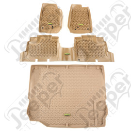 All Terrain Floor Liner Set, Tan; 11-18 Jeep Wrangler JKU, 4 Door
