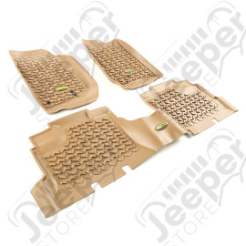 All Terrain Floor Liner Set, Tan; 11-18 Jeep Wrangler JKU, 4 Door