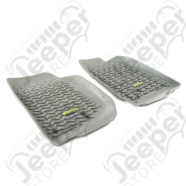 All Terrain Floor Liner, Front Pair, Gray; 07-18 Wrangler JK/JKU