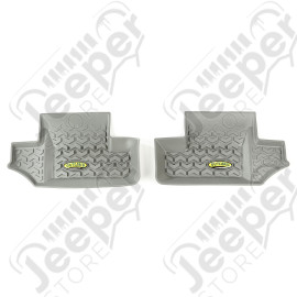 All Terrain Floor Liner, Rear Pair, Gray; 07-18 Wrangler JK, 2 Door