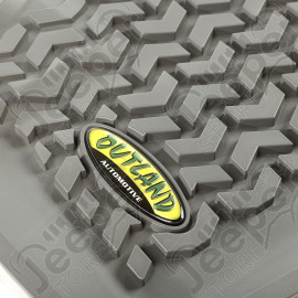 All Terrain Floor Liner, Rear, Gray; 11-18 Jeep WK2/Dodge Durango