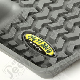 All Terrain Floor Liner, Rear Pair, Gray; 07-17 MK/Dodge Caliber