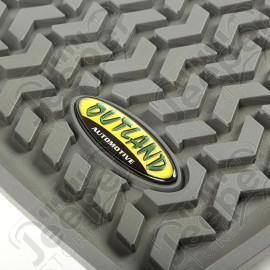 All Terrain Floor Liner, Rear Pair, Gray; 08-12 Jeep Liberty KK