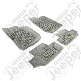 All Terrain Floor Liner Kit, Gray; 07-18 Jeep Wrangler JK, 2 Door