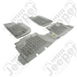 All Terrain Floor Liner Kit, Gray; 07-18 Jeep Wrangler JKU, 4 Door