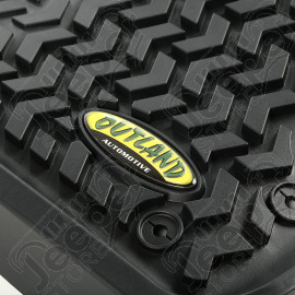 All Terrain Floor Liner, Front Pair, Black; 12-18 Nissan Armada/Titan