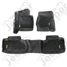 All Terrain Floor Liner Kit, Black; 14-18 GM Crew Cab Pickup