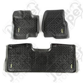 All Terrain Floor Liner Kit, Black; 15-18 Ford F-150