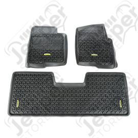 All Terrain Floor Liner Kit, Black; 09-14 Ford F150 Reg/S-Cab/S-Crew