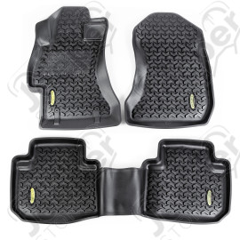 All Terrain Floor Liner Kit, Black; 14-18 Subaru Forester