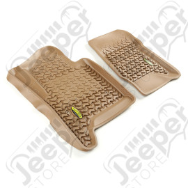 All Terrain Floor Liner, Front Pair, Tan; 14-18 GM SUV/Truck