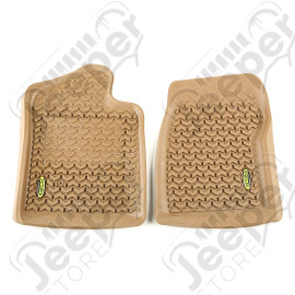 All Terrain Floor Liner, Front Pair, Tan; 07-13 GM Truck RegCab