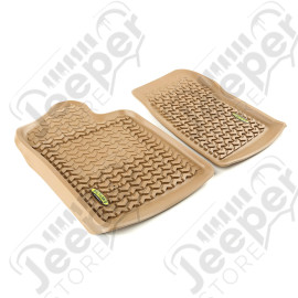 All Terrain Floor Liner, Front Pair, Tan; 07-13 GM Truck RegCab