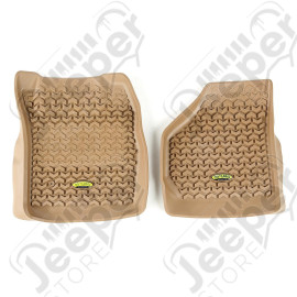 All Terrain Floor Liner, Front Pair, Tan; 99-07 Ford F-250/F-350