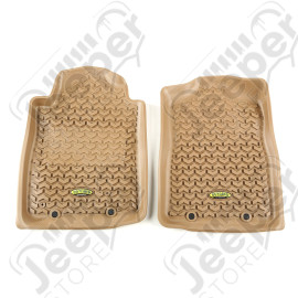 All Terrain Floor Liner, Front Pair, Tan; 12-18 Toyota Tacoma