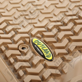 All Terrain Floor Liner Kit, Tan; 14-18 GM Crew Cab Pickup
