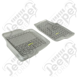 All Terrain Floor Liner, Front Pair, Gray; 11-14 Ford F150