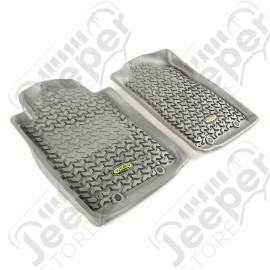 All Terrain Floor Liner, Front Pair, Gray; 12-18 Toyota Tacoma