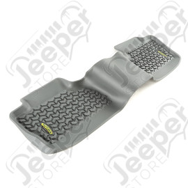 All Terrain Floor Liner, Rear, Gray; 14-18 GM Crew/Double Cab