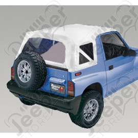 XHD Soft Top, White Denim, Clear; 88-94 Suzuki Sidekick/Geo Tracker
