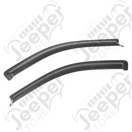 Window Visor Kit, Front, Matte Black; 04-08 Ford F-150 Crew Cab Pickup