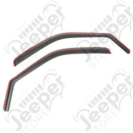 Window Visor Kit, Front, Matte Black, Channel; 99-14 F250-F550 Crew
