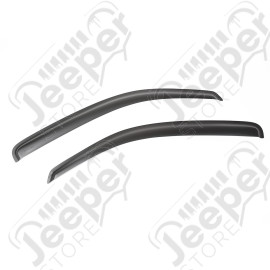 Window Visor Kit, Front, Matte Black; 05-13 Toyota Tacoma Regular Cab