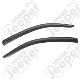 Window Visor Kit, Front, Matte Black; 07-14 Toyota Tundra CrewMax