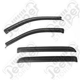 Window Visor Kit, Matte Black; 04-08 Ford F-150 Crew Cab Pickup