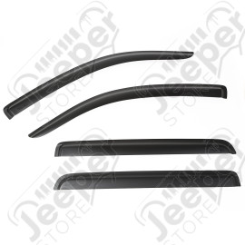 Window Visor Kit, Matte Black; 07-14 Toyota Tundra CrewMax Pickup