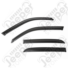 Window Visor Kit, Matte Black; 04-06 Toyota Tundra Double Cab Pickup