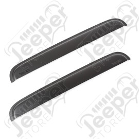 Window Visor Kit, Rear, Matte Black, Tape; 99-14 F250-F550 Crew Cab