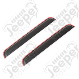 Window Visor Kit, Rear, Matte Black, Channel; 99-14 F250-F550 Crew