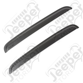 Window Visor Kit, Rear, Matte Black; 05-13 Toyota Tacoma Double Cab