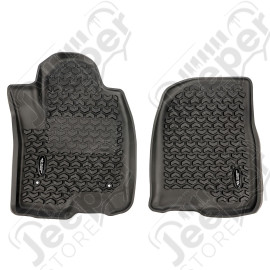 Floor Liner, Front; Black, 2020 Chevy Silverado Crew