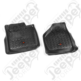 All Terrain Floor Liner, Front Pair, Black; 08-10 F-250/F-350